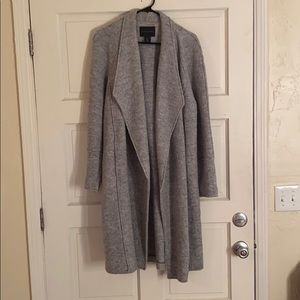 Tahari Open Front Wool Long Jacket/Coat